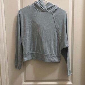 Boyfriend Jersey In The Fray Hoodie Lightweight Cropped